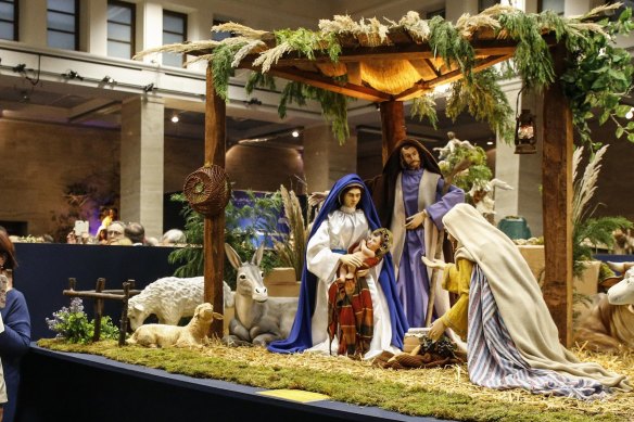 A nativity scene at the Vatican.