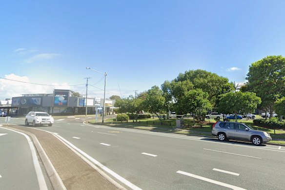 Aerodrome Road at the Fourth Avenue intersection in Maroochydore.