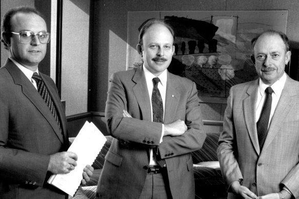 Isi Leibler (right) with brothers Mark and Allan (left).