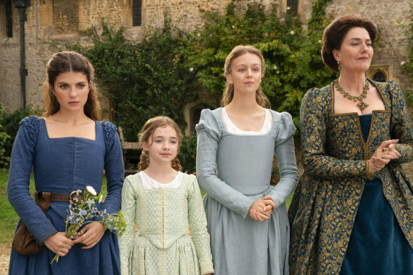 From left: Emily Bader, Robyn Betteridge, Isabella Brownson and Anna Chancellor in My Lady Jane.