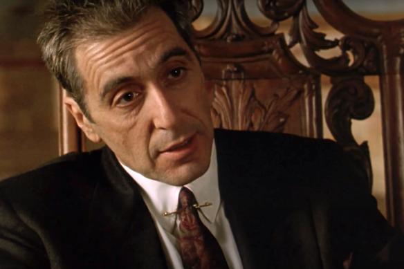 Pacino as Michael Corleone in <i>The Godfather Part III</i>.