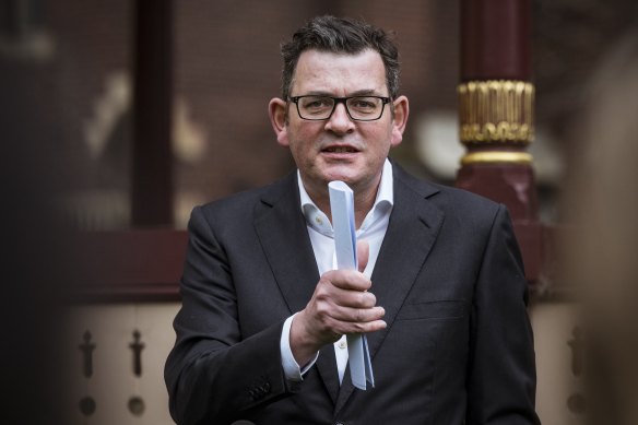 Premier Daniel Andrews said the state was ahead of first dose vaccine targets.