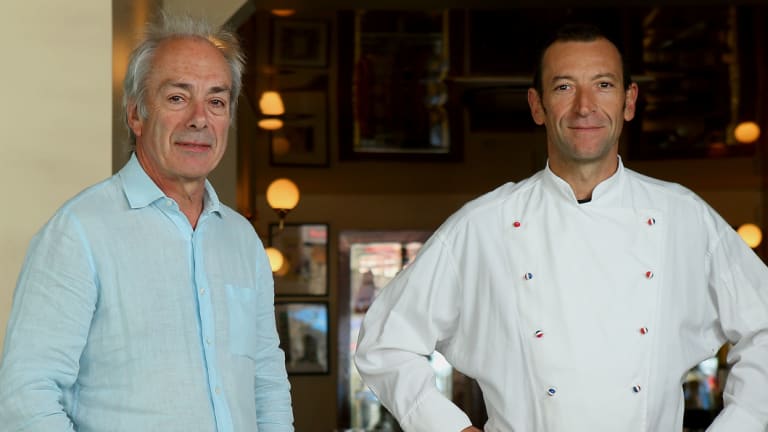 Jean-Paul Prunetti and Geraud Fabre from France-Soir.
