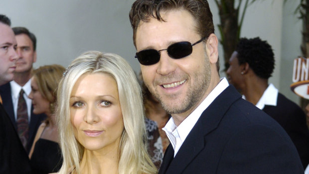 Danielle Spencer and Russell Crowe in happier times.