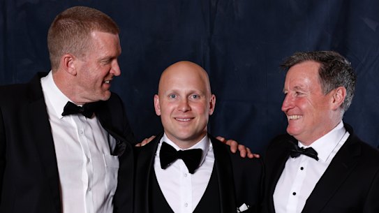 Three inductees: Dustin Fletcher, Gary Ablett jnr and John Worsfold.