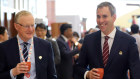 RBA Governor Philip Lowe with Treasurer Jim Chalmers at the G20 Summit, Gandhinagar.