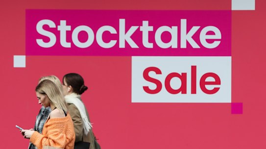 Consumers have wound back spending after a spike to take advantage of the mid-year sales.