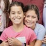 Twin sisters Hanna, left, and Rebecca Lawrence were killed by the flooding at Camp Mystic.