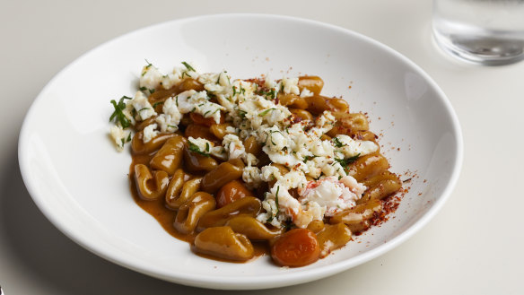 Cavatelli pasta with crab, from Hero’s opening menu.