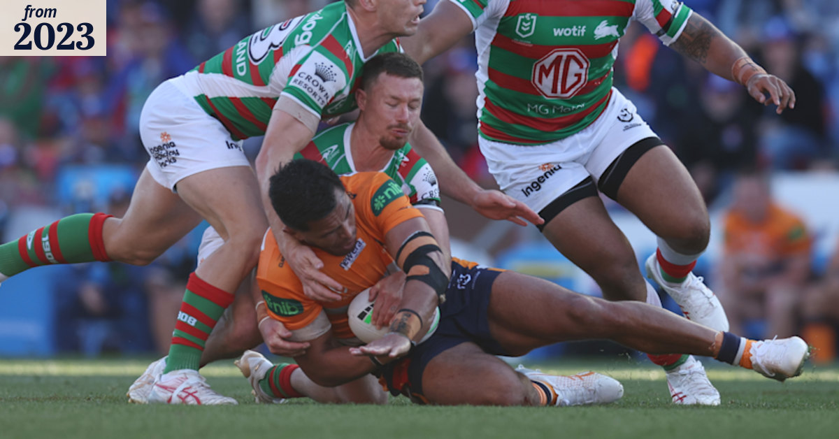 NRL 2023: Latrell Mitchell elbow to Tyson Frizell under fire as ...