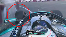 Antonelli hit the wall on the inside of turn one.