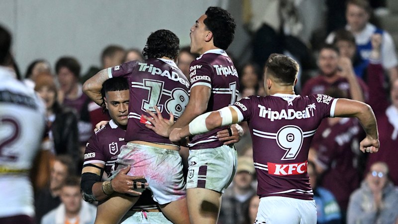NRL 2025 LIVE: Sea Eagles take 16-point lead as Olakau’atu scores ahead of half-time