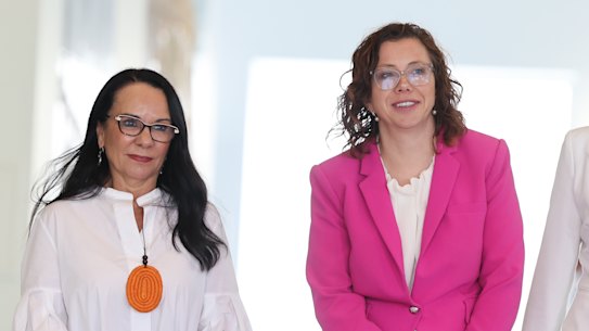 Minister for Indigenous Australians Linda Burney and Minister for Social Services Amanda Rishworth, who will oversee changes to income management in the Territory. 
