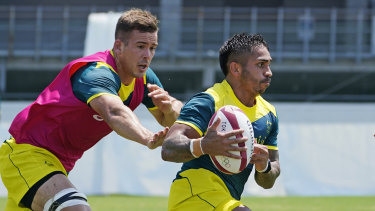 Australiaâ€™s Joe Pincus (left) and Maurice Longbottom. 
