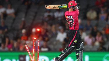 The night was as good as over for the Sydney Sixers once Josh Philippe departed.