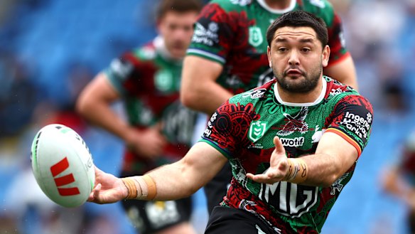 Brandon Smith in action against the Gold Coast on Sunday afternoon, having been questioned by police on arrival at Coolangatta Airport.