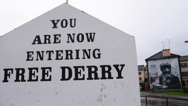 Hard won peace: A sign in Derry, Northern Ireland