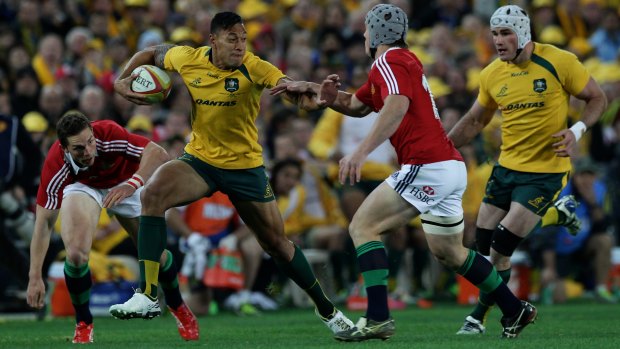 Lost opportunities: Folau is claiming his sacking robbed him of the chance to surpass David Campese as the Wallabies' top try scorer in history. 