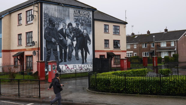 The past depicted in present Derry/Londonderry, Northern Ireland.