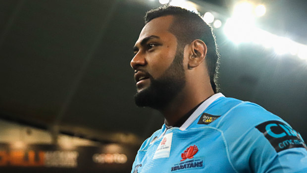 Room for improvement: Taqele Naiyaravoro of the Waratahs looks on after his side\'s loss to the Brumbies.
