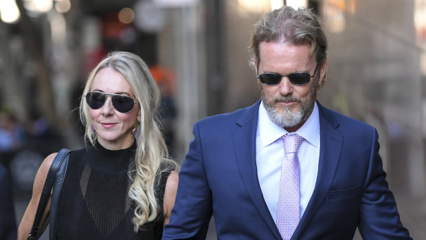 Craig McLachlan outside court in April.