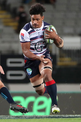 'I felt like they were kidnapping me': Lopeti Timani in action for the Rebels. 