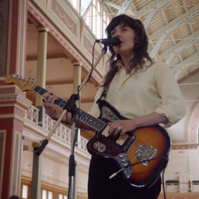 Courtney Barnett's performance inside the Royal Exhibition Building was her first show since January.