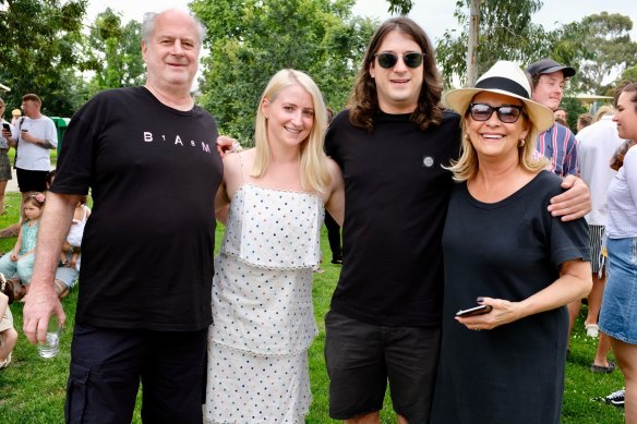 The Gudinski family: Michael, Kate, Matt and Sue.  