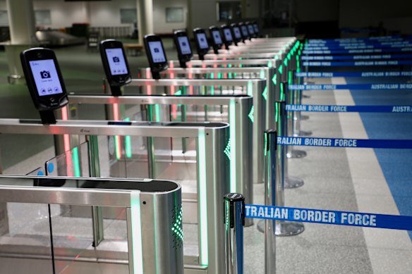 Brisbane Airport’s Gen 3 technology SmartGate systems helps cut wait times in customs.