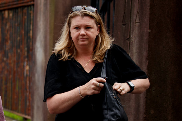 Brenda Boyd arrives at court on Friday for her father John Bowie’s sentence hearing.