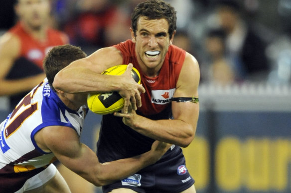 Joel MacDonald during his AFL playing days.