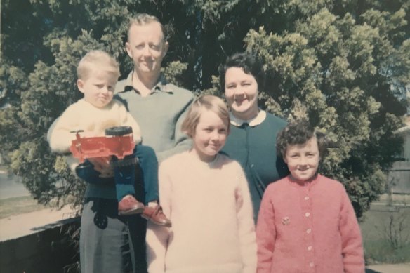 The Woods family in 1966, with the author, at right. 