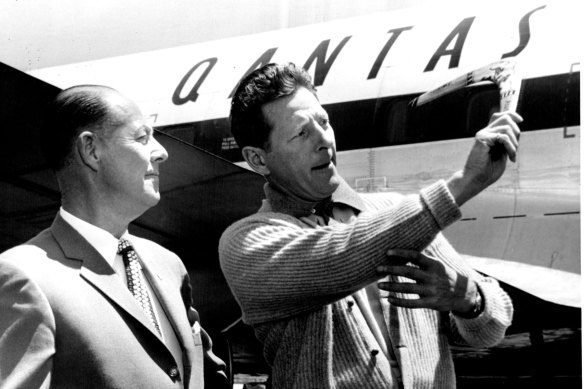 Danny Kaye as denied permission to take more than $US10,000 out of Australia.