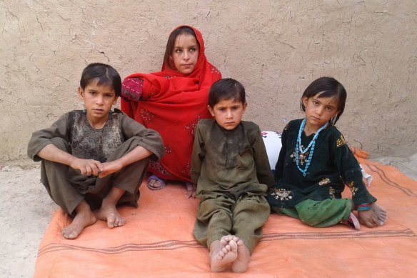 Some of the children of deceased Afghan villager, Ali Jan, who was the victim of an alleged war crime.