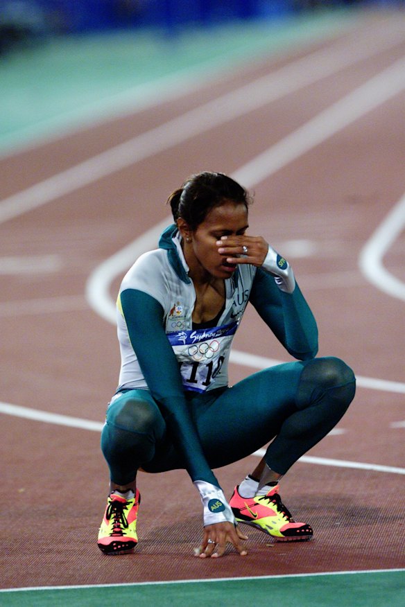 Cathy Freeman at the Sydney Olympics.