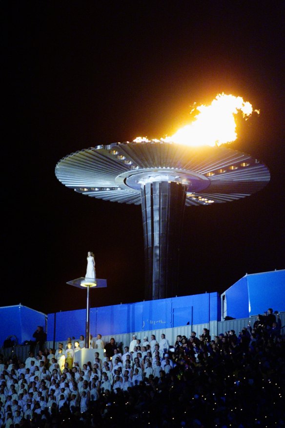 The flame sits above Sydney.