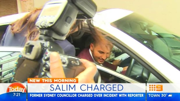 Salim Mehajer photographed slamming a car door on Laura Banks.