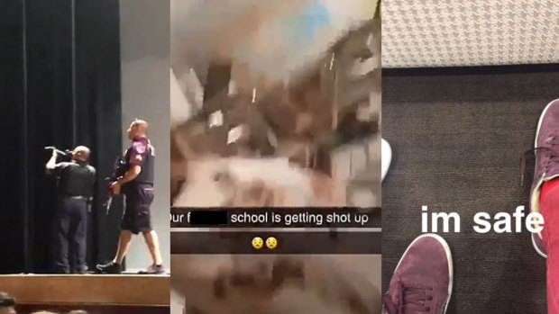 Snapchat screengrabs from the Florida school shooting.