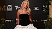 Sabina Wheatley, partner of Aliir Aliir of the Power arrives ahead of the 2026 Brownlow Medal at Crown Palladium on September 21, 2026 in Melbourne, Australia.