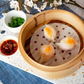 One of many dim sum dishes.