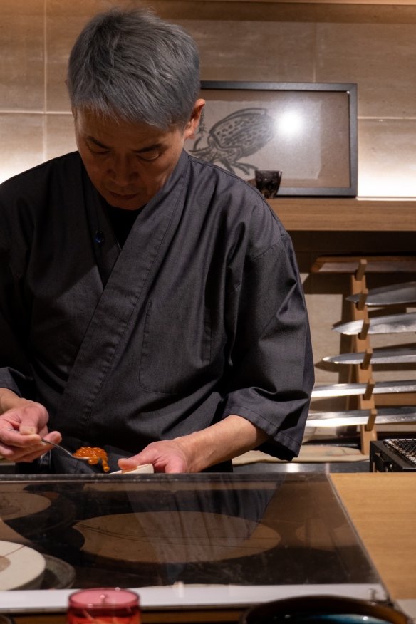 The omakase includes 26 courses. 