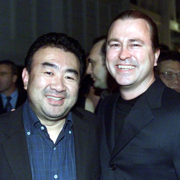 Tetsuya Wakuda and Neil Perry at the Good Food Guide awards in 2002.