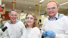 Tom Snow, Kelly Blanch and Jonathan Crowston in the University of Sydney’s ophthalmology lab.