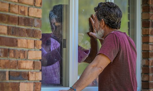 Visiting hours: isolation for a care home residentin the US caused by COVID-19.