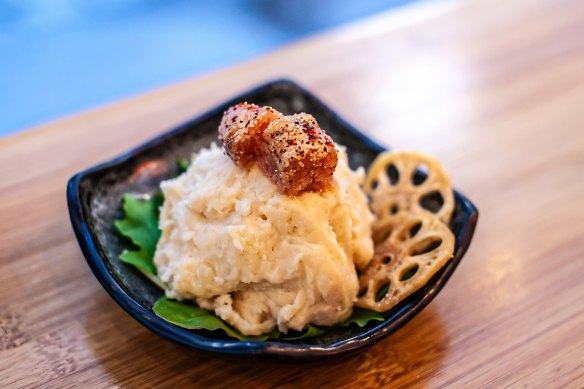 Mentaiko potato salad.
