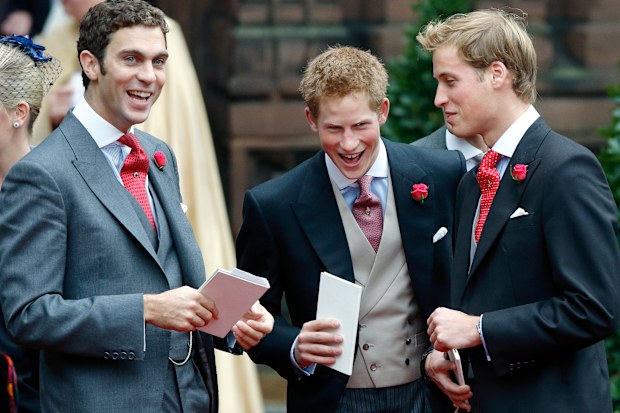 Hugh van Cutsem, a close friend of Prince Harry and Prince William, at the wedding of Edward van Cutsem and Lady Tamara Grosvenor at Chester Cathedral on November 6, 2004 in Chester, England. (Photo by Max Mumby/Indigo/Getty Images)