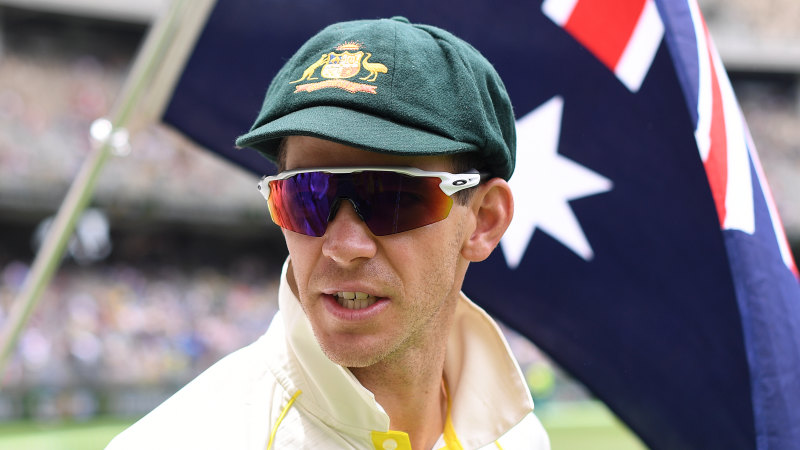 Australian Test cricket captain Tim Paine shows on field banter