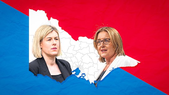 Jess Wilson and Jacinta Allan.