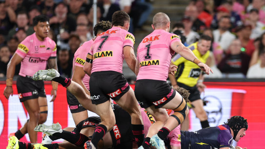 Harry Grant scored the first try of the grand final.