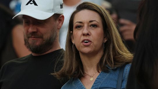 Alex de Minaur’s sister, Natalie, and her husband are cheering him on at this year’s Australian Open.